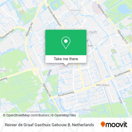 Reinier de Graaf Gasthuis Gebouw B Karte