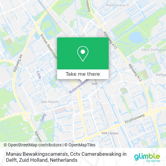 Manau Bewakingscamera's, Cctv Camerabewaking in Delft, Zuid Holland map