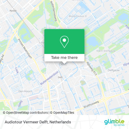 Audiotour Vermeer Delft map