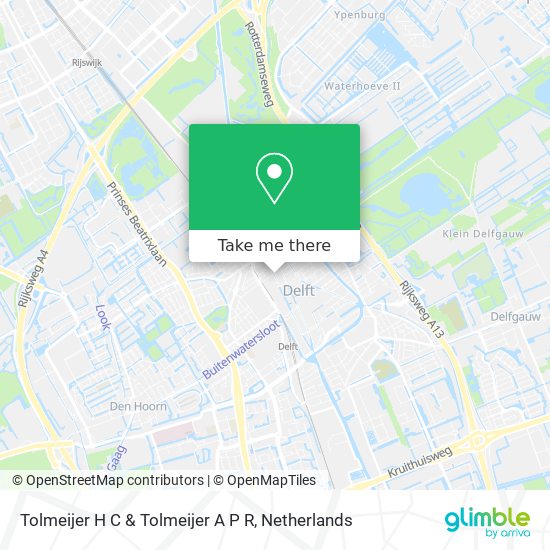 Tolmeijer H C & Tolmeijer A P R map