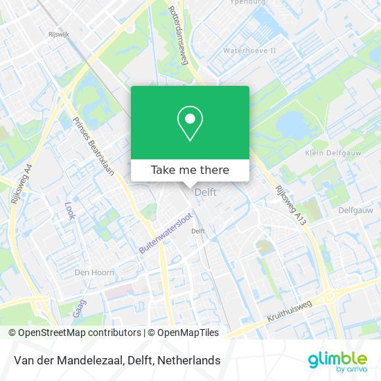 Van der Mandelezaal, Delft map