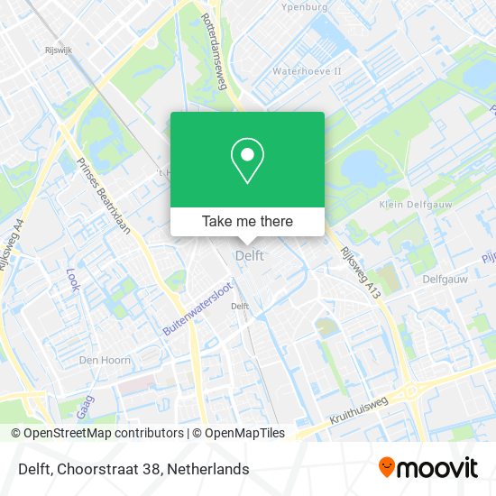 Delft, Choorstraat 38 Karte