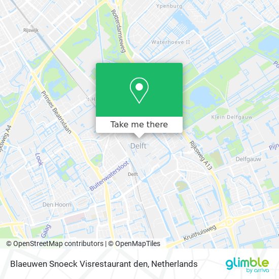 Blaeuwen Snoeck Visrestaurant den map