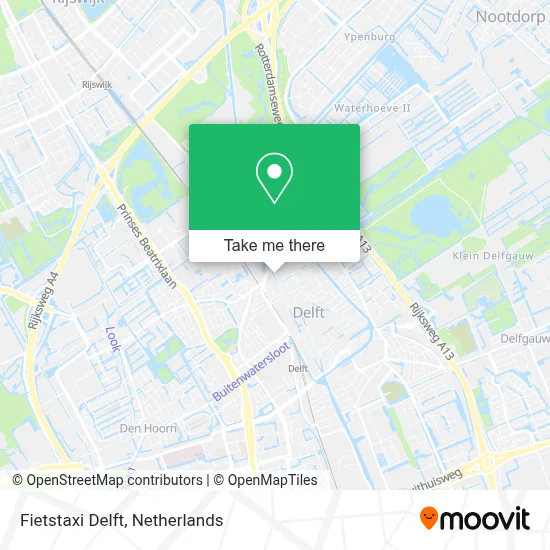 Fietstaxi Delft map