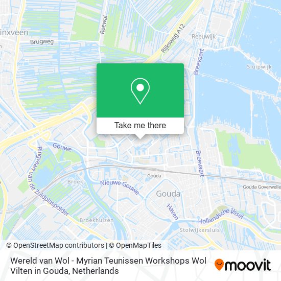 Wereld van Wol - Myrian Teunissen Workshops Wol Vilten in Gouda map