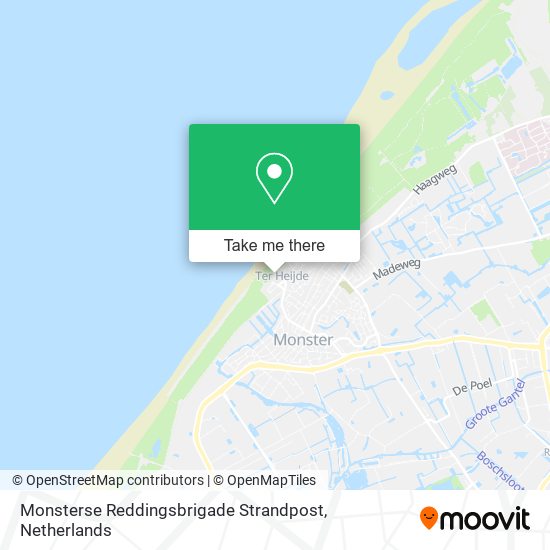 Monsterse Reddingsbrigade Strandpost Karte