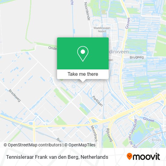 Tennisleraar Frank van den Berg map
