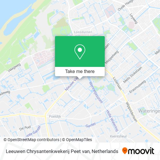 Leeuwen Chrysantenkwekerij Peet van map