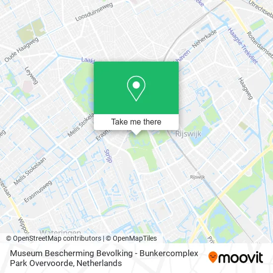 Museum Bescherming Bevolking - Bunkercomplex Park Overvoorde map