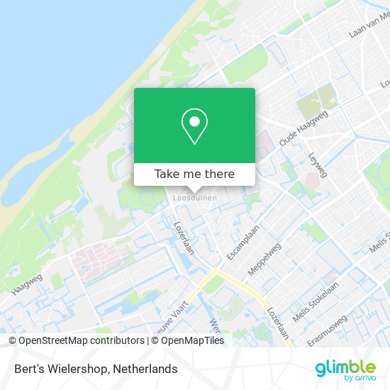 Bert's Wielershop map