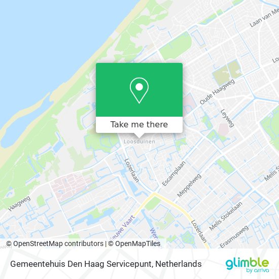 Gemeentehuis Den Haag Servicepunt map