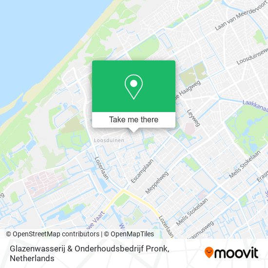 Glazenwasserij & Onderhoudsbedrijf Pronk map