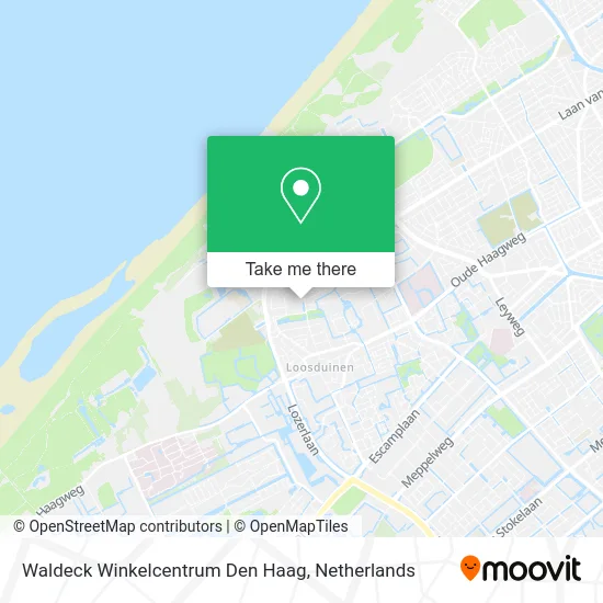 Waldeck Winkelcentrum Den Haag map