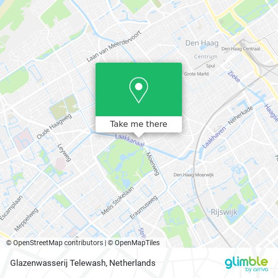 Glazenwasserij Telewash map