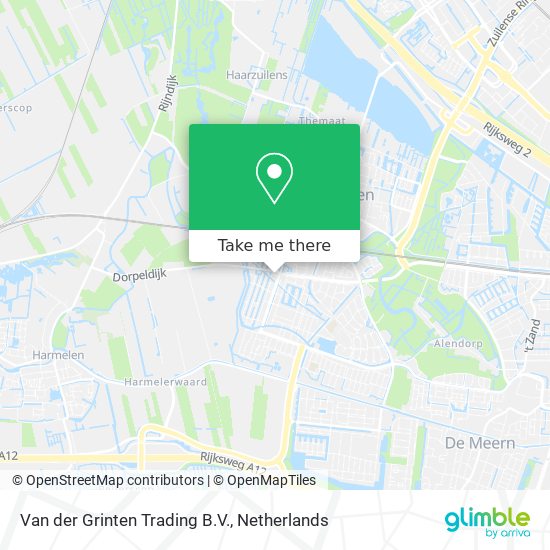 Van der Grinten Trading B.V. Karte