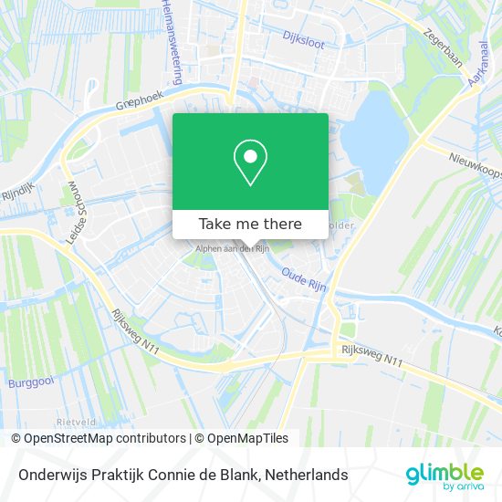 Onderwijs Praktijk Connie de Blank map