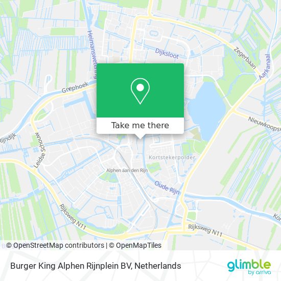 Burger King Alphen Rijnplein BV Karte