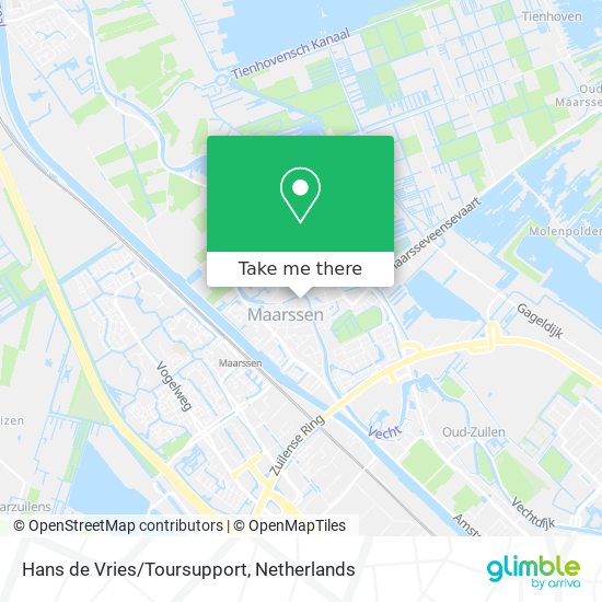 Hans de Vries/Toursupport map