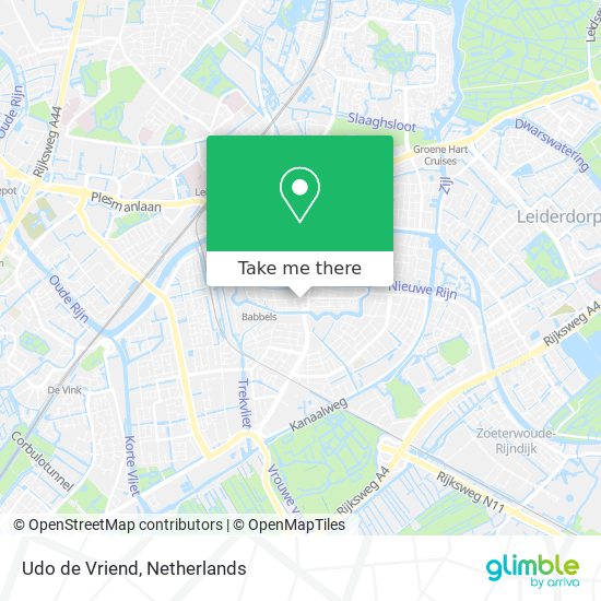 Udo de Vriend map