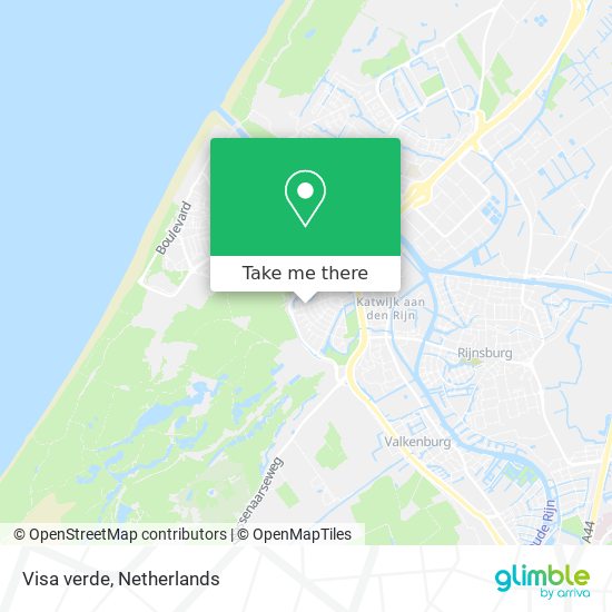 Visa verde map