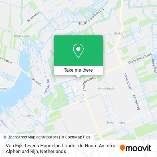 Van Eijk Tevens Handeland onder de Naam Av Infra Alphen a / d Rijn Karte