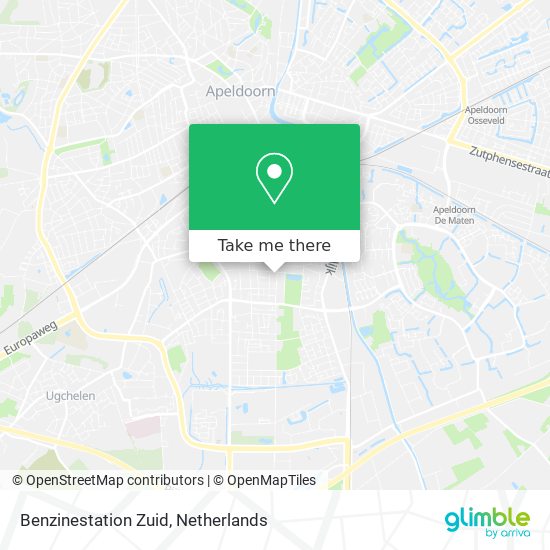 Benzinestation Zuid map