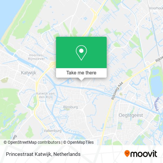 Princestraat Katwijk map