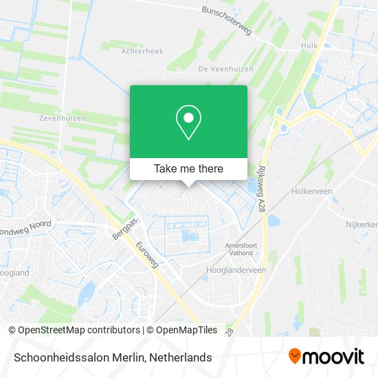 Schoonheidssalon Merlin map