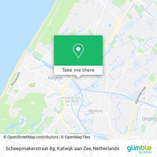 Scheepmakerstraat 8g, Katwijk aan Zee Karte