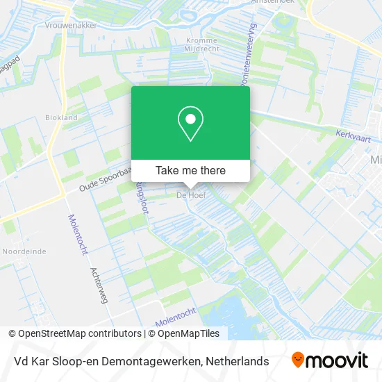 Vd Kar Sloop-en Demontagewerken Karte