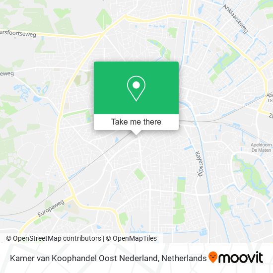 Kamer van Koophandel Oost Nederland map
