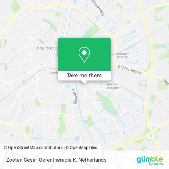 Zoeten Cesar-Oefentherapie K map