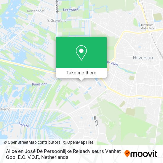 Alice en José Dè Persoonlijke Reisadviseurs Vanhet Gooi E.O. V.O.F. map