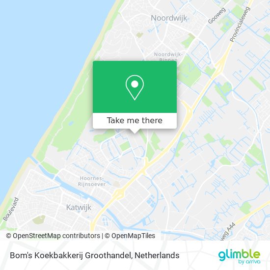 Bom's Koekbakkerij Groothandel map