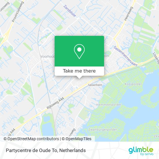 Partycentre de Oude To map