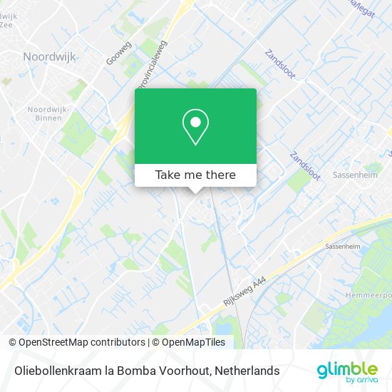 Oliebollenkraam la Bomba Voorhout map