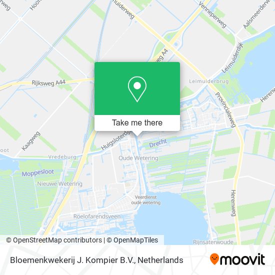 Bloemenkwekerij J. Kompier B.V. Karte