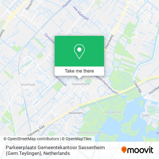 Parkeerplaats Gemeentekantoor Sassenheim (Gem.Teylingen) map