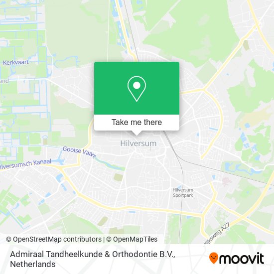 Admiraal Tandheelkunde & Orthodontie B.V. map