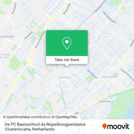 De PC Basisschool de Regenboogpendance Clusterlocatie map