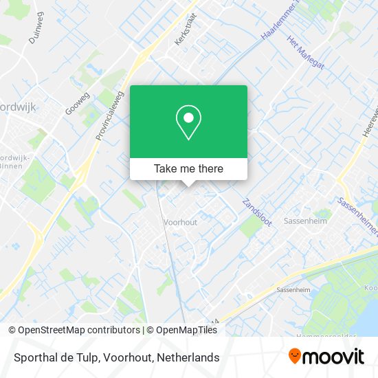 Sporthal de Tulp, Voorhout map