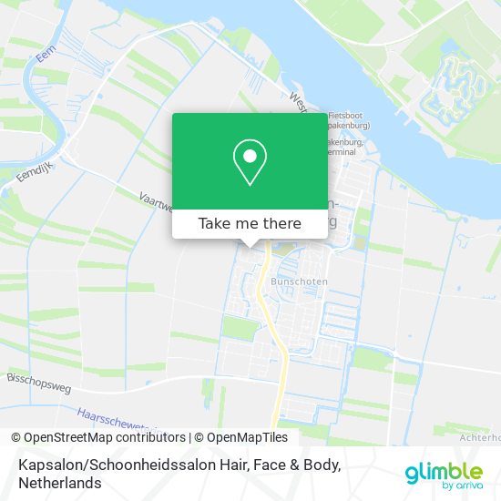 Kapsalon / Schoonheidssalon Hair, Face & Body map