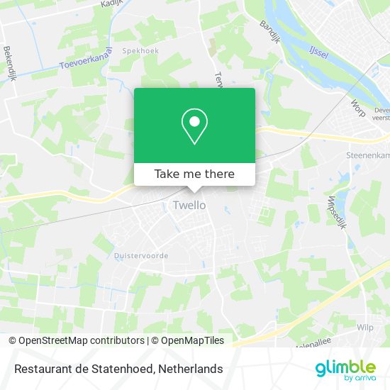 Restaurant de Statenhoed map