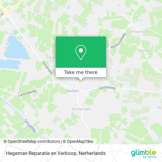 Hegeman Reparatie en Verkoop Karte