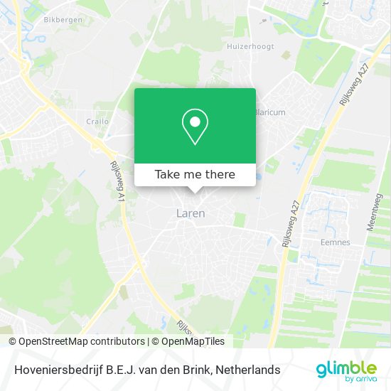 Hoveniersbedrijf B.E.J. van den Brink map