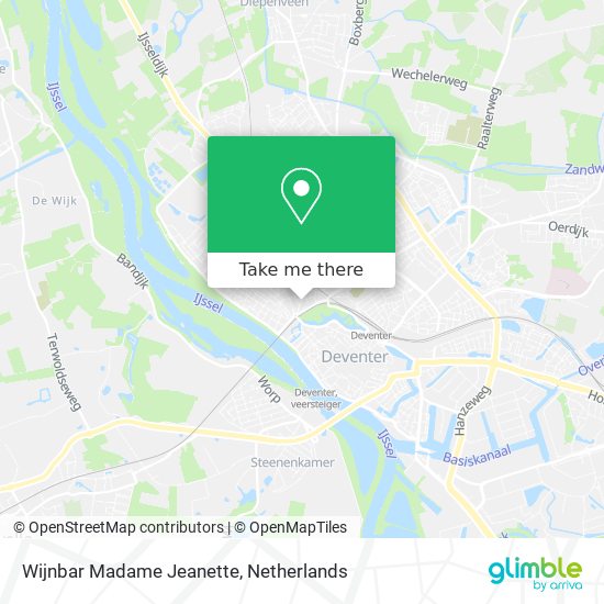 Wijnbar Madame Jeanette map