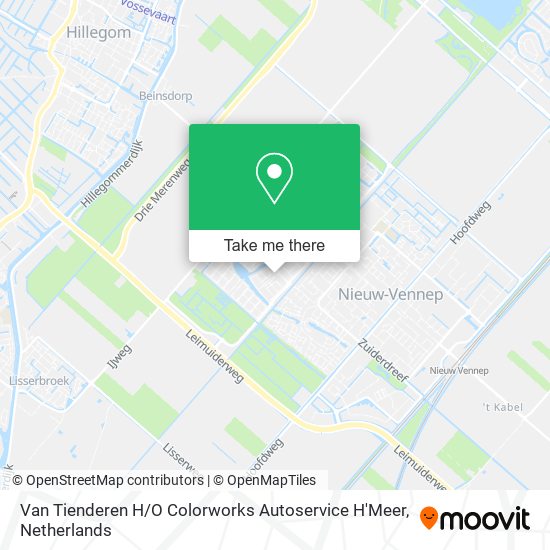 Van Tienderen H / O Colorworks Autoservice H'Meer map