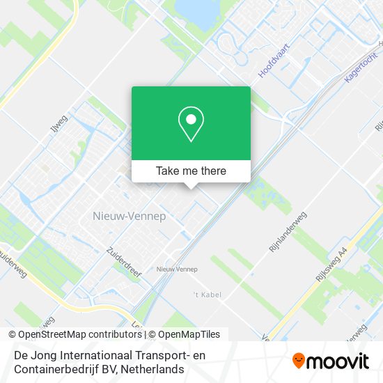De Jong Internationaal Transport- en Containerbedrijf BV Karte