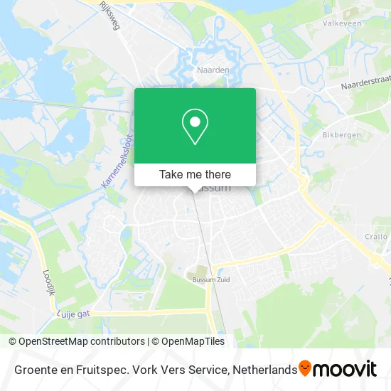 Groente en Fruitspec. Vork Vers Service map