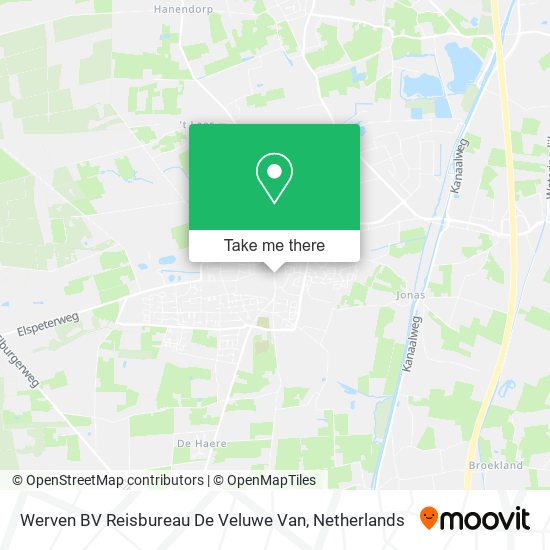 Werven BV Reisbureau De Veluwe Van map